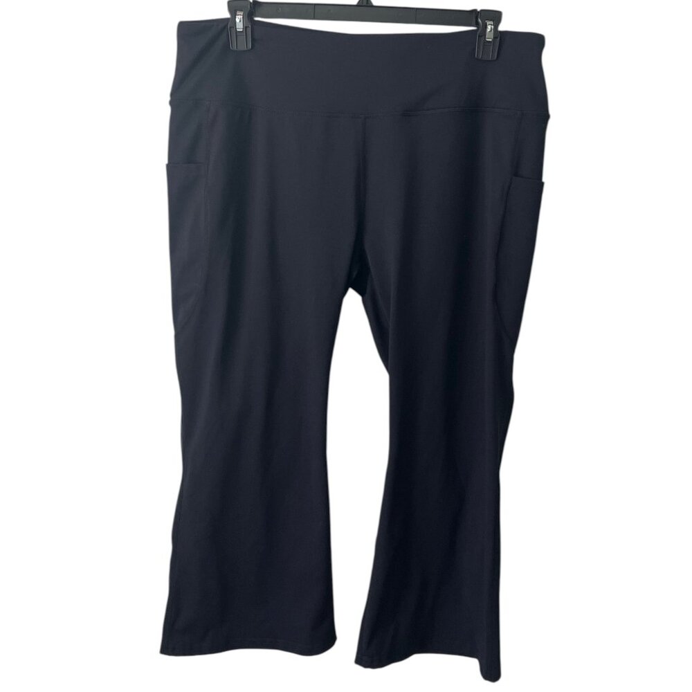 Baleaf Women's Plus Size Black Casual Cropped Athletic Pants